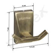 Plantex 304 Grade Stainless Steel Robe Hook/Hanger for Bathroom/Robe Hooks for Bathroom/Hooks/Bathroom Accessories - Crystal (Brass Antique)