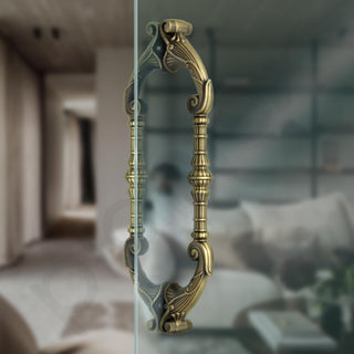 Plantex 14 Inch Main Door Handle/Pull-Push Door Handle/Handle for Main Door/Door Accessories - Pack of 1 (Brass Antique)