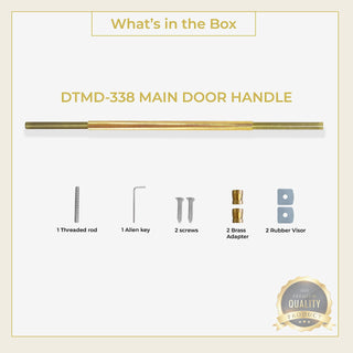 Plantex Door Handle/Heavy Duty 1200 mm Main Door Handle/Door & Home Decor/Pull-Push Handle - Pack of 1 (Brass Antique & Gold) - 3 Years Warranty