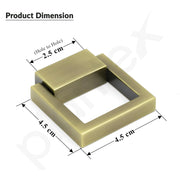Plantex Drawer Kadi/2 Inch Chest Handle for Drawer/Square Cabinet Kadi/Pull-Push Small Kadi for Home/Office Drawer - Pack of 4 (SH-358, Brass Antique)