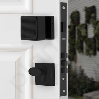 Plantex Heavy Duty Door Lock/Main Door Mortise Lock Handle/Handle Set for Home/Office/Door Accessories - (PT-011, Black)