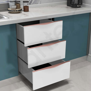 Plantex Profile Handle for Kitchen Cabinet/18 Inch Alluminium Drawer Profile Handle/Wardrobe Pull Handle for Home/Office/Hotel - Pack of 2 (Rose Gold)