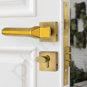 Plantex Mortise Door Lock for Main Door/Premium Handle Lock Set for Home with 3 Years Warranty by Plantex (Brass Antique & Gold)