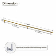 Plantex Stainless Steel & Aluminium Cabinet Handle/900mm Wardrobe Handle for Home/Cupboard Door Pull-Push Handles for Hotel/Office - Pack of 2 (DTC-3960, Brass Antique & Gold)