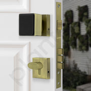 Plantex Heavy Duty Door Lock/Main Door Mortise Lock Handle/Handle Set for Home/Office/Door Accessories - (PT-011, Brass Antique & Black)