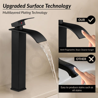 Plantex 304-Grade Stainless Steel Basin Mixer Tap Hot and Cold/Single Lever Pillar Tap for Wash Basin/Mixer Tap for Bathroom-(Matte Black)