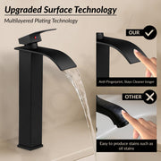 Plantex 304-Grade Stainless Steel Basin Mixer Tap Hot and Cold/Single Lever Pillar Tap for Wash Basin/Mixer Tap for Bathroom-(Matte Black)