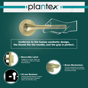 Plantex Main Door Lock/Mortise Lock for Door with 3 Years of Warranty - Robust Door Lock for Home with Brass Lock Body & Cylinder(064- Brass Antique Finish)