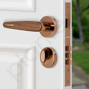 Plantex Premium Door Lock with 3 Years of Warranty by plantex/Main Door Locks for Home/Mortise Lock Set for Door (PVD Rose Gold & Wood Finish)