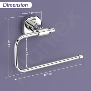 Plantex 304 Grade Stainless Steel Napkin Hanger for Wash Basin/Towel Holder for Bathroom/Napkin Ring for Kitchen/Bathroom Accessories - Nipron (Chrome)