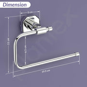 Plantex 304 Grade Stainless Steel Napkin Hanger for Wash Basin/Towel Holder for Bathroom/Napkin Ring for Kitchen/Bathroom Accessories - Nipron (Chrome)