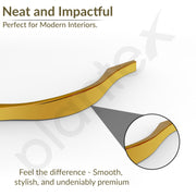 Plantex Cabinet Handle/128mm Handle for Drawer/Wardrobe/Kitchen Handle/Pull-Push Handle for Home/Office - Pack of 2 (Gold)