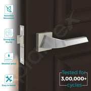 Plantex Heavy Duty Door Lock for Bathroom/Mortise Keyless Door Lock for Home/Store Room/Balcony/Office with Baby Latch (7090 ÃƒÂ¢Ã¢â€šÂ¬Ã¢â‚¬Å“ Satin White & Chrome Finish)