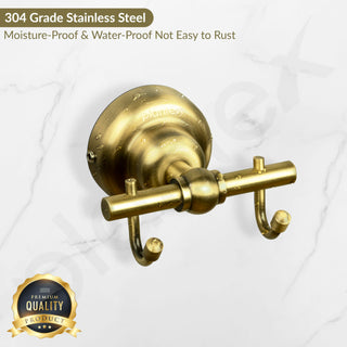 Plantex 304 Grade Stainless Steel Robe Hook/Cloth-Towel Hanger/Napkin Hanger/Bathroom Accessories - Skyllo (Antique)