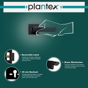 Plantex Triple Security Door Lock For Home/Main Door Lock Set With 3 Years Of Warranty/Mortise Lock For Door With Brass Lock Body & Cylinder(7110 - Black), Knob