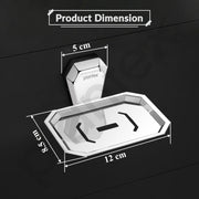 Plantex Soap Holder for Bathroom/304 Grade Stainless Steel Soap Case/Single Soap Dish/Soap Stand/Bathroom Accessories - Pack of 1 (PM-2403, Chrome)