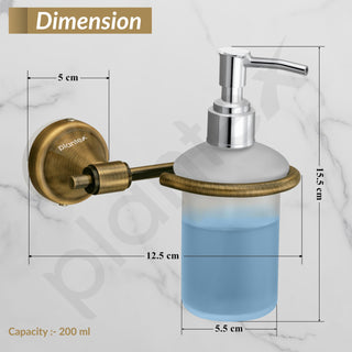 Plantex 304 Grade Stainless Steel Hand Wash Holder for Wash Basin Liquid Soap Dispenser/Bathroom Accessories - Niko (Antique)