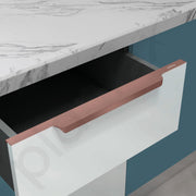 Plantex Profile Handle for Kitchen Cabinet/22 Inch Alluminium Drawer Profile Handle/Wardrobe Pull Handle for Home/Office/Hotel - Pack of 2 (Rose Gold)