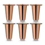 Plantex 4 Inch Sofa Legs for Bed Furniture/Sofa Legs for Table/Sofa Support Legs with Rubber Grip (Rose Gold, 6 Pcs)