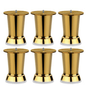 plantex 4 Inch Sofa Legs for Bed Furniture/Sofa Legs for Table/Sofa Support Legs with Rubber Grip (Gold, 6 Pcs)