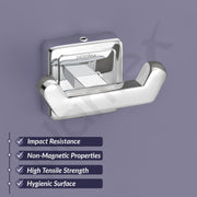 Plantex 304 Grade Stainless Steel Robe Hook/Hanger/Hook for Hanging Towel in Bathroom/Living Room - Decan (Chrome)