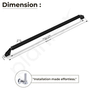 Plantex Aluminium Cabinet Handle/600mm Wardrobe Handle for Home/Cupboard Door Pull-Push Handles for Office - Pack of 1 (Black)