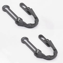 Plantex Door Chain Lock for Main Door/Door Safety Chain/Door Chain Latch/Door Lock for Kids Safety/Chain Lock for Door with Rubber Grip - Pack of 2 (Matt Grey)