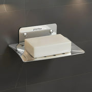 Plantex Stainless Steel Square Shape Soap Holder/Wall Mounted Soap Holder/Soap Stand/Bathrooom Accessories- (Chrome)