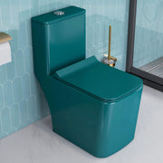 Plantex Commode for Toilet - Ceramic Western One Piece With Soft Closing Seat, S Trap Outlet (M05, Green)