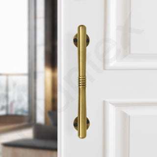 Plantex Main Door Handle/Stainless Steel Handle for Door/8 Inch Pull-Push Handle/3 Years Warranty Pack of 1 (S-142, Brass Antique)