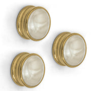Plantex Knobs for Drawers/Drawer Knobs/Round Knob for Cabinets/Pull-Push Knob for Kitchen/Bedroom Drawer - Pack of 3 (Gold)