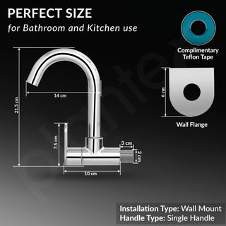 Plantex Pure Brass Sink Tap for Kitchen with 360° Swivel Spout/Kitchen Sink Tap with Water Saving Aerator-7 Year Warranty by Plantex (ORN-210-Chrome)