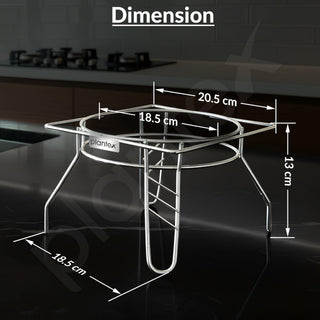 Plantex Heavy Stainless Steel Plant Pot Stand - Planter Stand - Matka Stand Chrome Plated