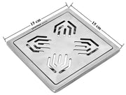 Plantex 304 Grade Stainless Steel Drain Cover/Drainage Cover/Drain Cover for Bathroom/Jali for Bathroom and Balcony- (6x6 inches)