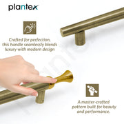 Plantex Main Door Handle/Stainless Steel & Aluminium Door Handle/600mm Pull-Push Handle for Home/Office/Hotel - Pack of 1 (DTMD-413, Brass Antique & Gold)