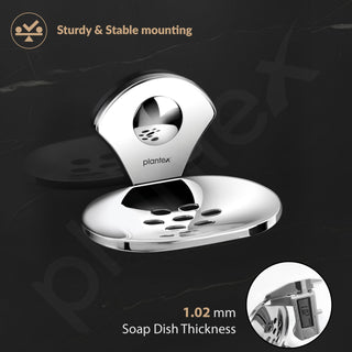 Plantex Royal Stainless Steel Soap Dish/Soap Stand/Bathroom Soap Holder/Bathroom Accessories