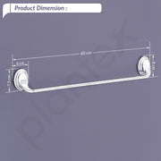 Plantex 304 Grade Stainless Steel 24 inch Towel Hanger/Holder for Bathroom/Single Towel Rod/Bar/Bathroom Accessories Pack of 1, Cubic(Chrome)