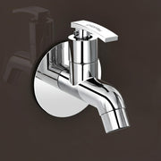 Plantex Pure Brass COL-1001 Water Tap for Bathroom with Water-Saving Technology Taps with Wall Mount Bib Tap/Basin Tap for Home- 7 Year Warranty (Chrome Finish)