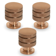 Plantex Knobs for Drawer/Drawer Knobs/Cabinet Knobs/Drawer knobs Handle/Pull-Push Knobs for Home/Office Drawers - Pack of 3 (Rose Gold)