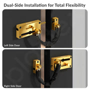 Plantex Door Chain with Baby Latch/Door Chain Lock for Main Door/Latch Lock for Door/Heavy Duty Door Safety Guard Lock for Home, Hotel & Office Security â€“ Pack of 1 (DTK-294-Gold)