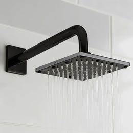 Plantex Stainless Steel Overhead Shower 6 x 6 inch with Water-Saving Technology/High pressure Rain Shower Head without Arm/Bathroom Shower -(Sandwich-PVD Black)