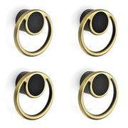 Plantex Drawer Knobs/Ring Drawer Kadi/Pull-Push Knobs for Kitchen/Bedroom Drawer - Pack of 4 (Brass Antique & Black)
