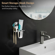 Plantex Royal Stainless Steel Tooth Brush Holder/Tumbler Holder/Bathroom Accessories