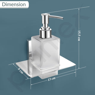 Plantex 304 Grade Stainless Steel Liquid 1 Ml Soap Dispenser/Shampoo Dispenser/Hand Wash Dispenser/Bathroom Accessories-Iris(Chrome)