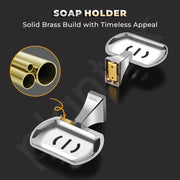 Plantex Soap Holder for Bathroom/Pure Brass Single Soap Dish/soap Stand/Soap Bar/Soap Case/Bathroom Accessories - Pack of 1 (APS-DL-03, Chrome)
