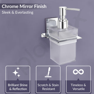 Plantex Liquid Soap Dispenser for Bathroom/304 Grade Stainless Steel Shampoo Dispenser/Handwash Dispenser/Bathroom Accessories - (Chrome)