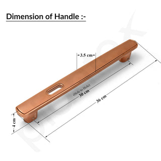 Plantex 14 Inch Main Door Handle for Wooden Doors, Pull-Push Handle, Accessories (Pack of 1, Rose Gold)