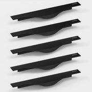 Plantex Profile Handle for Kitchen Cabinet/6 Inch Drawer Handle Aluminium/Wardrobe Pull Handle for Home/Office/Hotel - Pack of 5 (Black)