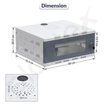 Plantex CCTV/NVR/DVR Cabinet Box/Network Rack/cctv box cabinet with Lock and Keys/Server rack with Power Socket - 3U+, (White) Transparent Glass Door dvr box for cctv