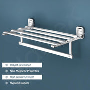 Plantex 304 Grade Stainless Steel Towel Rack for Bathroom/Towel Holder/Towel Stand/Towel Bar for Bathroom Accessories - Cute (18 Inch-Chrome)